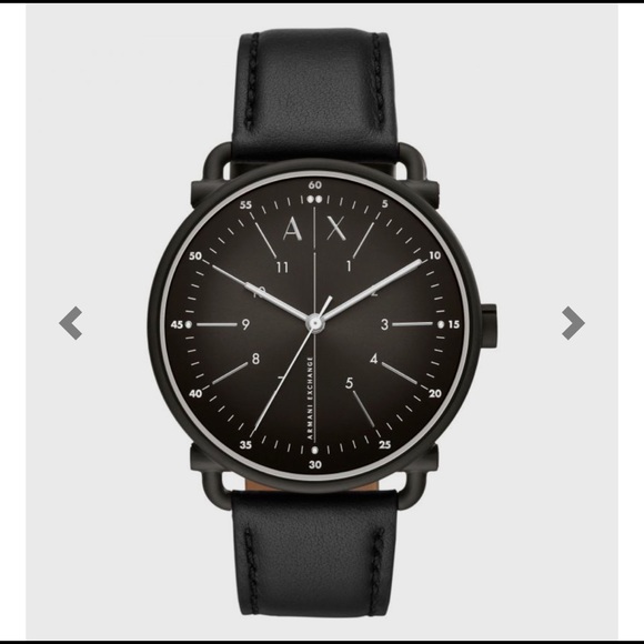 A/X Armani Exchange Other - ARMANI EXCHANGE 3 HAND BLACK LEATHER WATCH